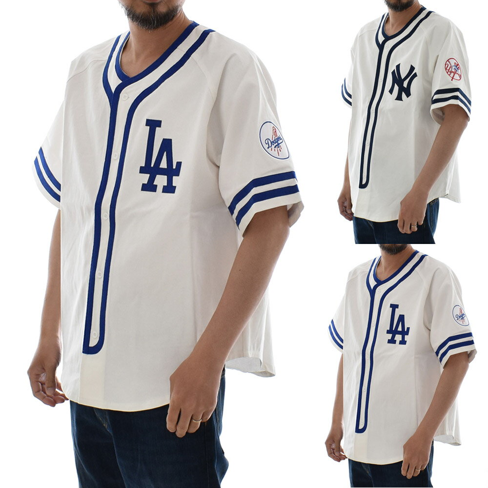ファナティクス Fanatics ベースボールシャツ コットンベースボールシャツ ニューヨーク ヤンキース ロサンゼルス ドジャース ML2124SS0005 ML2124SS0006