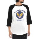 GAtH[X AIR FORCE TVc U.S AIR FORCE BASE O   3/4 Y fB[X eB[Vc US GA[tH[X ~^[ AJ USA x[X AJW 傫TCY S M L XL JUST WXg