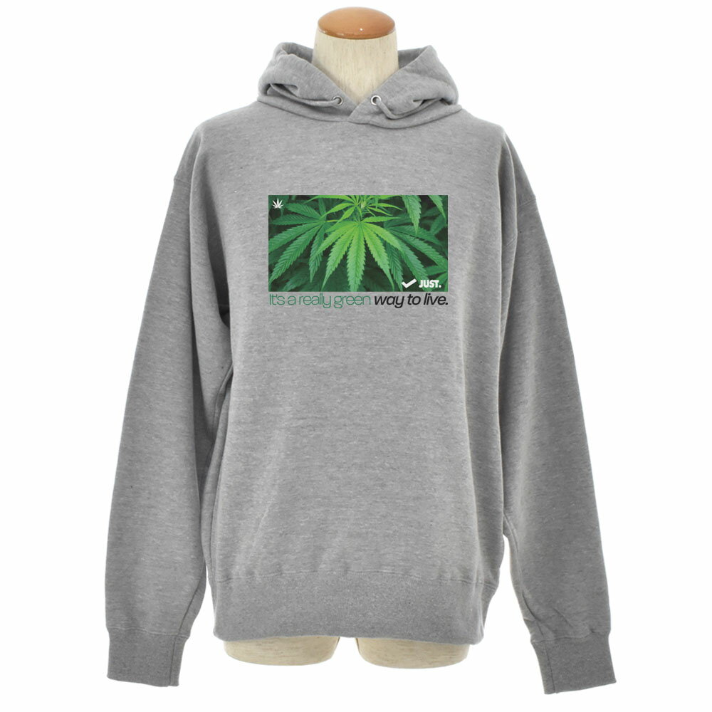 パロディー パーカー パーカ カンナビス リーフ 大麻 大麻柄 マリファナ マリファナ柄 長袖 プルオーバー スウェット フーディー トップス メンズ レディース ブランド 葉っぱ おもしろ 大きいサイズ ビッグサイズ 3L 4L JUST ジャスト