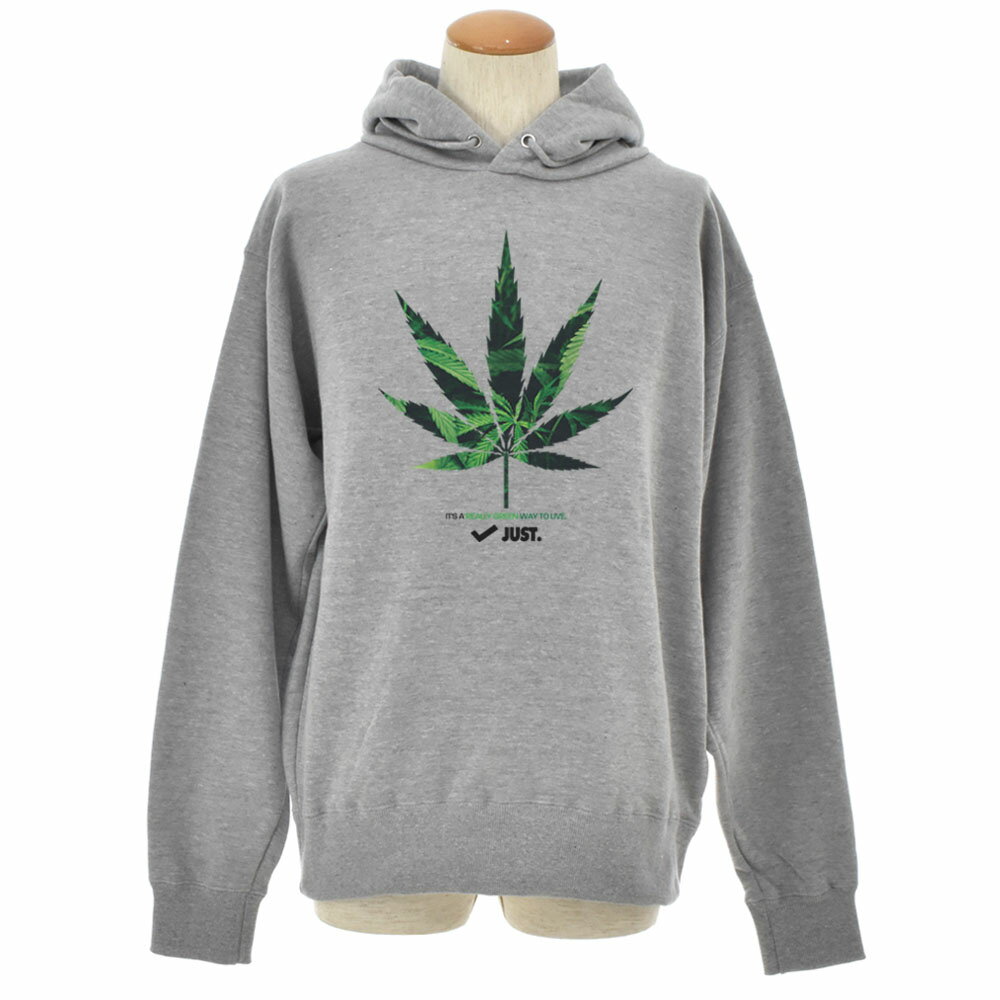 パロディー パーカー パーカ カンナビス リーフ 大麻 大麻柄 マリファナ マリファナ柄 長袖 プルオーバー スウェット フーディー トップス メンズ レディース ブランド 葉っぱ おもしろ 大きいサイズ ビッグサイズ 3L 4L JUST ジャスト