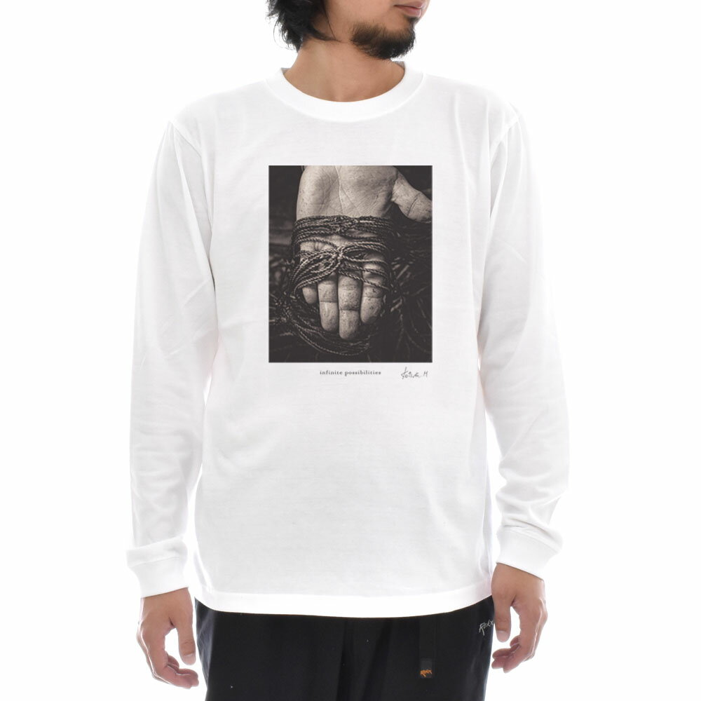 フォトTシャツ Tシャツ 海苔網 NORI AMI 長袖Tシャツ Keisuke Hirai Collection ケイスケ ヒライ コレクション ロンT L/S 写真 メンズ レディース 大きいサイズ おしゃれ 海苔 網 平井慶祐 フォト ホワイト 白 ブランド