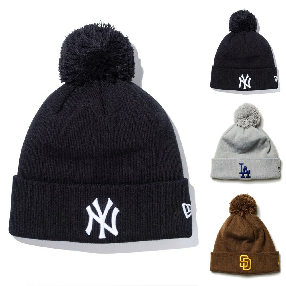 ニューエラ NEWERA 帽子 ポンポンニット リブ POM PON KNITH 14312115 13751283 14312112【メンズ レディース ニット帽 ニットキャップ ビーニー ワッチ ボンボン MLB メジャーリーグ ニューヨーク ヤンキース ロサンゼルス ドジャース パドレス new era】のサムネイル