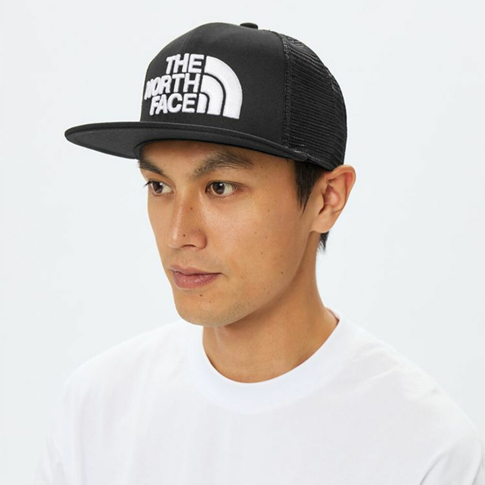 【今だけ5%OFFセール】ザ・ノースフェイス THE NORTH FACE キャップ メッセージ メッシュキャップ NN02333【メンズ レディース 男女兼用】【帽子 ロゴ刺繍 通気性 調整可 UV対策 日よけ アウトドア キャンプ タウンユース おしゃれ 黒 ブラック】