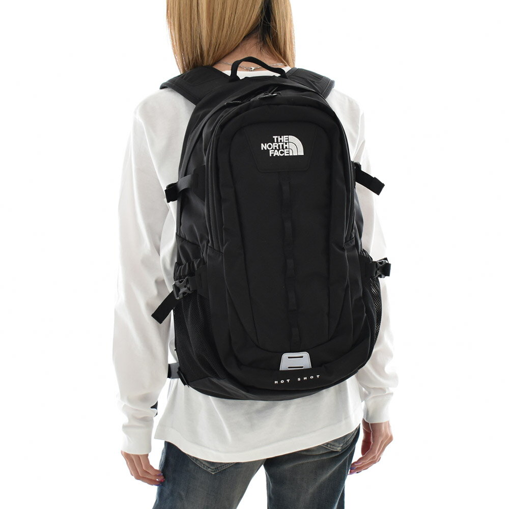 ザ ノースフェイス THE NORTH FACE リュック バッグ ホットショット バックパック リュックサック デイパック ザック 27L メンズ レディース 通学 通勤 女子 大容量 ブランド アウトドア キャンプ 黒 ブラック K NM72202 【サステナブル素材】【リサイクル素材】