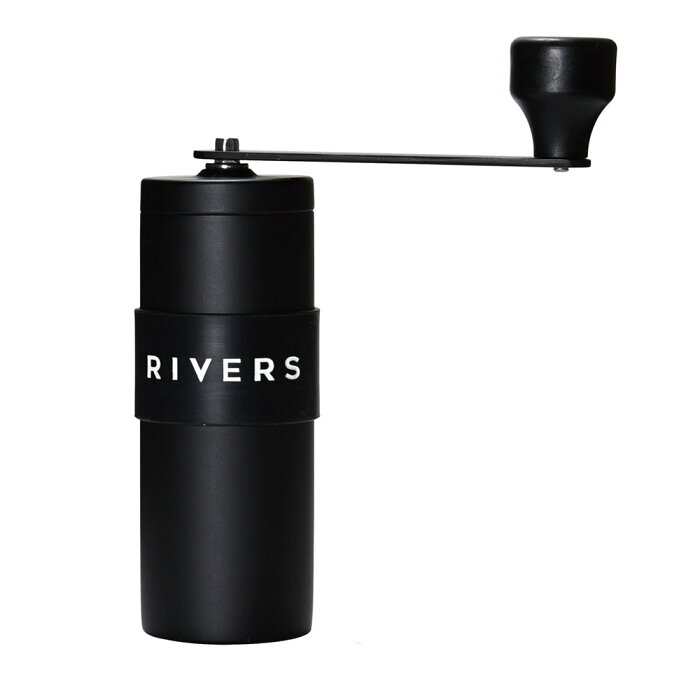 【2点以上購入でお得なクーポン】 リバーズ Rivers リバース コーヒーグラインダー グリット コーヒーミル 手動 アウトドア ドリッパー ドリップ コーヒー 珈琲 コンパクト ステンレス製 セラミックカッター 手挽き 豆挽き アウトドア COFFEE GRINDER GRIT ブラック 黒