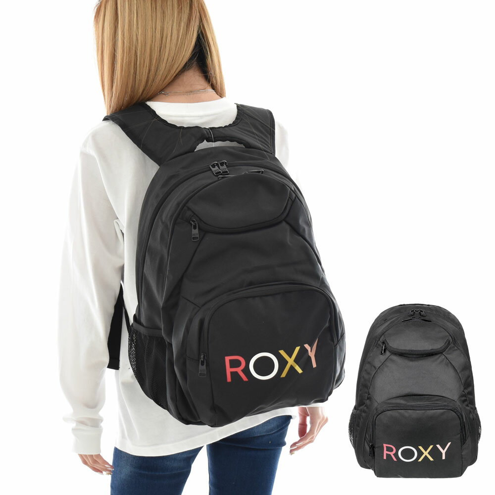 【11%OFFセール】ロキシー ROXY バッグ リュック バックパック デイパック ザック レディース スポーツ 通勤 通学 ジム フィットネス ヨガ サーフィン スノーボード 横乗り 黒 ブラック SHADOW SWELL LOGO ERJBP04357【サステナブル素材】【リサイクル素材】