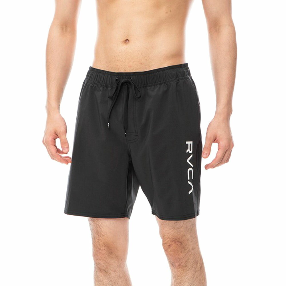 【今だけ10%OFFセール】ルーカ ルカ RVCA サーフトランクス エラスティック ボードショーツ ELASTICK BS BE041526【メンズ 男性用】【サーファー 海パン サーフパンツ 海水浴 プール 水陸両用 ストレッチ 速乾 水陸両用 黒 ブラック 緑 ロゴ シンプル】