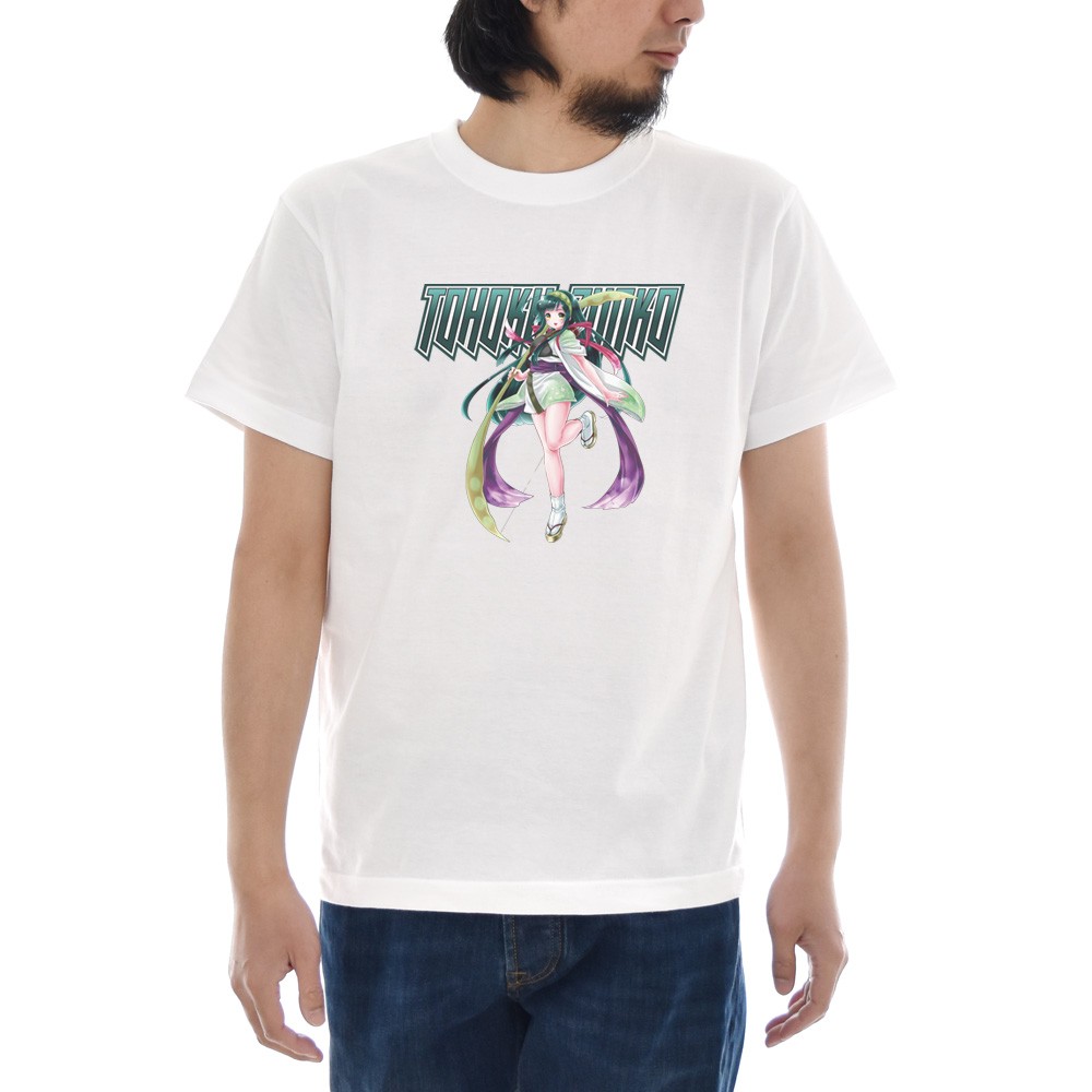 樂天商城 - 東北ずん子 Tシャツ 半袖Tシャツ メンズ レディース 大きいサイズ ビックサイズ ずん子 おしゃれ ティーシャツ かわいい 可愛い 女の子 キャラクター イラスト アニメ キャラ グッズ ずんだ餅 ホワイト 白 S M L XL 3L 4L TZ-001
