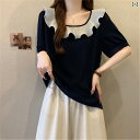 トップス レディース ブラウス 大きめ サイズレディース 服 太めの 女の子向け 2025夏 ホット ピンクの フリル 半袖 Tシャツ スリミング お腹 カバー シフォン トップ
