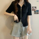 シャツ ショート丈 長袖 レディース クロップド丈 トップス おしゃれ カジュアル 羽織 シンプル ショートシャツ ショート 丈 短い シャツブラウス ゆったり クロップド ショートトップス ボリューム袖 長袖シャツ 春夏 春夏 秋 フランスの 高級