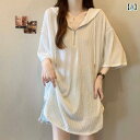 ロンT レディース おしゃれ 2025夏 商品 大きいサイズ フード付き 半袖 Tシャツ 大きいサイズ レディース ミドル 丈 ヒップ カバー 半袖 トップス
