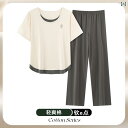 部屋着 セットアップ サマーワッフル キャットマン パジャマ レディース 夏用 綿 半袖 ズボン スーツ 2025年 クール コットン ホームウェアは 夏に 外...