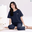 部屋着 セットアップ サマーワッフル 2025年 レディース パジャマ 夏用 綿 半袖 クロップドパンツ 薄手 大きいサイズ ホームウェア ハイエンド