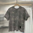 Tシャツ レディース メンズ 男女兼用 ユニセックス ノームコア トップス 半袖tシャツ カットソー 綿 クルーネック オーバーサイズ 体型カバー ゆったり 花柄 Sanpeng 夏の レトロ 個性的な 葉の プリント ラウンドネック 半袖 Tシ(4)