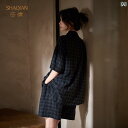 部屋着 セットアップ サマーワッフル 沙前 2025夏の 半袖 織り バブル コットン 胸 パッド 付き レディース パジャマ クール アウターウェア ホームウ...