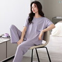 部屋着 セットアップ サマーワッフル 女性用 パジャマ 夏 2025新 モダール 薄手 レディース 半袖 大きいサイズ 夏 レディース ホームウェア スーツ
