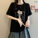 大人 チュニック コットン センスの ある 風 刺繍 半袖 Tシャツ レディース 2025 夏 大きめ サイズ 太め mm お腹 カバー ストリート 個性的 美しい トップス