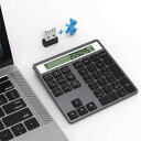テンキー 電卓 テンキー Bluetooth / 2.4Gワイヤレス 数字 キーボード 超薄型 ポータブル ディスプレイ電卓付き ブルートゥース ナンバーパッド 34キー mac テンキー 片手デバイス Windows/iOS/Android(2)