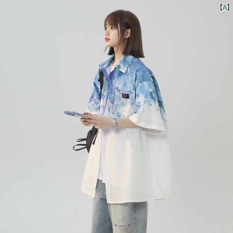 シャツ ショート丈 長袖 レディース クロップド丈 トップス おしゃれ カジュアル 羽織 シンプル ショートシャツ ショート 丈 短い シャツブラウス ゆったり クロップド ショートトップス ボリューム袖 長袖シャツ 春夏 春夏 秋 V 37 アメリカ