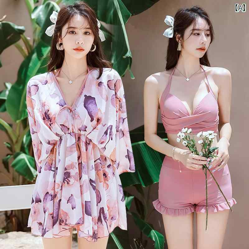 ラッシュガード インナー 水着 ツーピース 水着 レディース スリーピース スーツ ホット スタイル カバー 腹 保守的な 水泳 パンツ カップル 温泉 水着