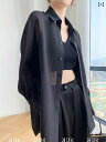 レディース 夏 シンプル オーバーサイズ シフォンシャツ レディース 夏 薄手 ハイエンド 2024 チュール サスペンダー スカート 日焼け防止 シャツ 付き