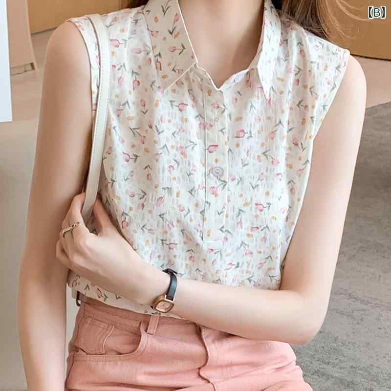 シャツ ノースリーブ レディース トップス ノースリーブベスト シャツ レディース 夏 スタイル 年齢を 感じさせにくい 花柄 シャツ レイ ヤード レイヤリング シャツ ゆったり スリム トップ