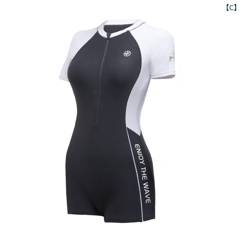 ラッシュガード インナー 水着 周家 ワンピース ボクサー 水着 女性用 半袖 高級 体型カバーと スリミング プロ 水泳 レーシング ダイビング 水着 女性用