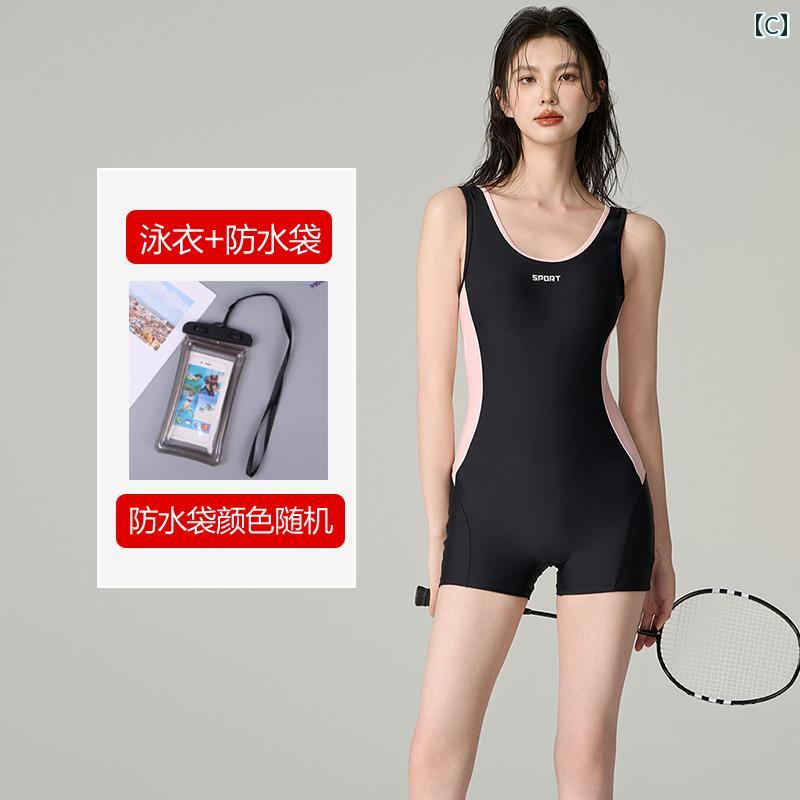 ラッシュガード インナー 水着 2025年 ワンピース 水着 女性用 ボクサー パンツ スリム プール 専用 スポーツ 学生 保守的 温泉 水着