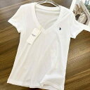 ラッシュガード インナー 水着 デラ イウェイ アメリカン カジュアル Vネック 綿 スリムフィット 半袖 Tシャツ レディース 夏 2025 春秋 トップス