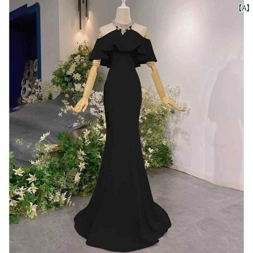 パーティードレス パンツドレス パンツスタイル セットアップ 黒の イブニングドレスの 女性 2025 軽い 高級 高級 フランスの パーティーの ホスト 大人 ドレス ハイエンド パーティードレス パンツドレス パンツスタイル セットアップ 黒の イブニングドレスの 女性 2025 軽い 高級 高級 フランスの パーティーの ホスト 大人 ドレス ハイエンド