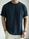 カットソー メンズ トップス MrK ワッフル メンズ Tシャツ 半袖 カジュアル 通勤 無地 快適 ボトムス Tシャツ メンズ 夏
