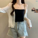 ゆったり UVカット カーデ 指穴 カーディガン ロングカーディガン レディース 紫外線対策 自転車 アウトドア ロング 長袖 ライトアウター 薄手 羽織 透け シアー サマーニット きれいめ 体型カバー 大きいサイズ 春夏 シンプル 黒 HU(4)