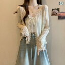 ゆったり UVカット カーデ 指穴 カーディガン ロングカーディガン レディース 紫外線対策 自転車 アウトドア ロング 長袖 ライトアウター 薄手 羽織 透け シアー サマーニット きれいめ 体型カバー 大きいサイズ 春夏 シンプル 黒 HU