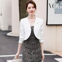 Aライン カットソー ミディアム丈 シャネル 風の 小さめ ショート ジャケット 女性用 2025 春秋 スリム 万能な ウエスト コート ショール カーディガン 付き チャイナ ドレス スカート