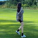 長袖 Tシャツ ボーダートップス チュニック ロンT ボリューム袖 ボリュームスリーブ ぽわん袖 ポワン袖 黒の ストライプ 長袖 日焼け防止 シャツ レディース 夏 薄手 ゆったり ゆったり スタイル ミディアム ロング カジュアル サマートップス(4)