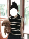 長袖 Tシャツ ボーダートップス チュニック ロンT ボリューム袖 ボリュームスリーブ ぽわん袖 ポワン袖 の ストライプ ノースリーブ ポロシャツ レディース Tシャツ 2025 夏の ファッション ハイエンド ユニークな かっこい(4)