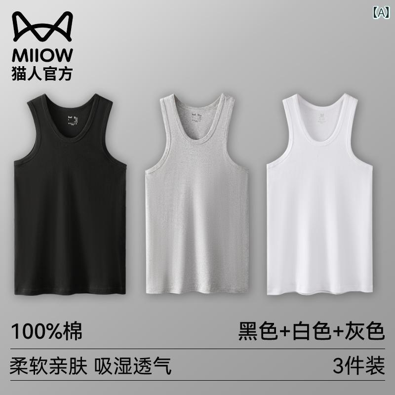 タンクトップ メンズ スポーツウェア タンクトップ メンズ スポーツウェア キャットマン メンズ ベスト メンズ コットン ハードル スポーツ フィットネス オール シーズン 対応 アンダー シャツ 下着 メンズスタイル コットン ブラック