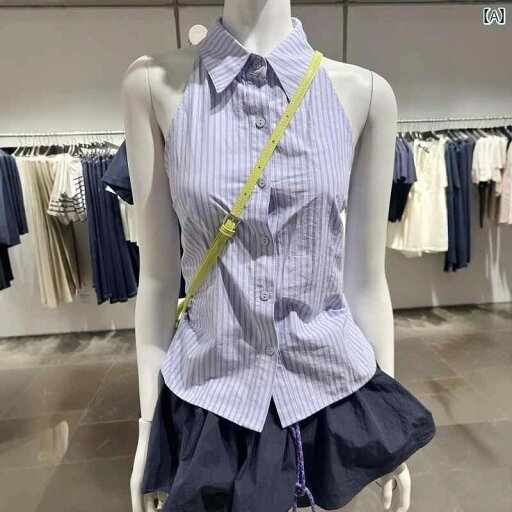 シャツ ノースリーブ レディース トップス お すすめ アイテム ~ 自分用に ストライプ トップス レディース 夏 おしゃれで 万能な ノースリーブベスト シャツ ノースリーブ レディース トップス お すすめ アイテム ~ 自分用に ストライプ トップス レディース 夏 おしゃれで 万能な ノースリーブベスト