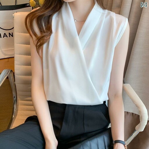 シャツ ノースリーブ レディース トップス フレンチ クロス ネック トップ シルクサテン キャミソール 女性用 スモール ベスト サマー スーツ インナーウェア Vネック ノースリーブシャツ シャツ ノースリーブ レディース トップス フレンチ クロス ネック トップ シルクサテン キャミソール 女性用 スモール ベスト サマー スーツ インナーウェア Vネック ノースリーブシャツ