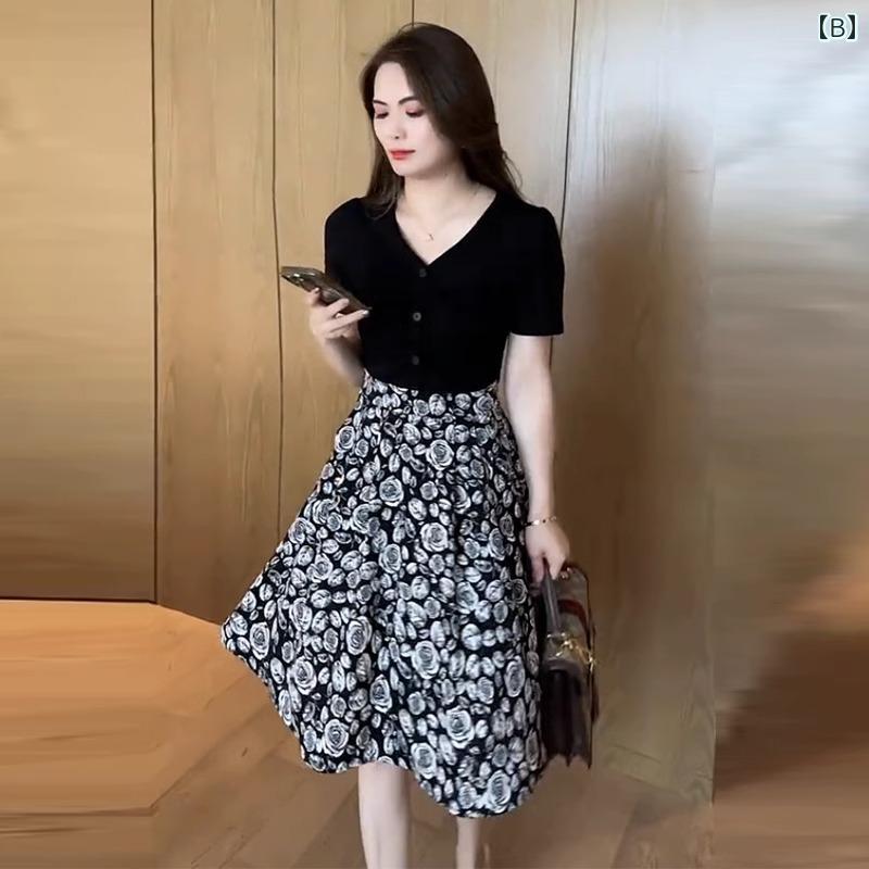 ワンピース ティアード ロング レディース 無地 ボートネック フレア ノースリーブ ギャザー ノースリーブワンピース ロングワンピース マキシ ワンピ Aライン 女性用 花柄 フェイク ツーピース ドレス 2025夏 西洋風 スリム お腹 カバー ミデ