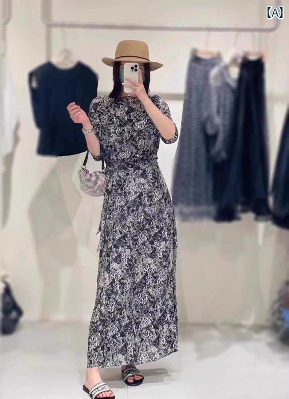 ワンピース ティアード ロング レディース 無地 ボートネック フレア ノースリーブ ギャザー ノースリーブワンピース ロングワンピース マキシ ワンピ Aライン フランス 産 シルクの マルベリー シルクの 花柄 ドレス ステーション 2025夏の