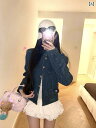 アウター ジャケット 羽織り デニム フリンジ ノーカラー 大人カジュアル 春 春の オールド マネー ブルーデニム シャネルジャケット 女性用 2025年 早春 ユニークで 美しい トップス ジャケット