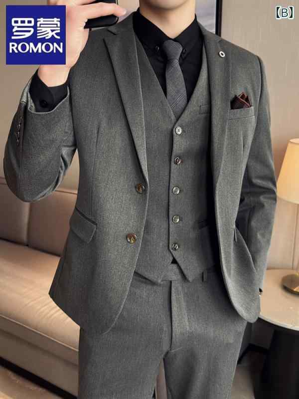 スーツ セットアップ メンズ きれいめ 大人 ロモン スーツ メンズスーツ 結婚式 メンズ ビジネス フォーマルドレス 高級 カジュアル スリム 新郎 結婚式 スーツ