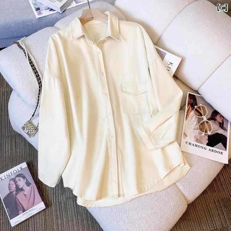 シアートップス tシャツ 長袖 重ね着 シアー 透け シャツ レイヤード 羽織り ライトアウター カーディガン 白 無地 シースルー 長袖 衿 襟 UVケア UV対策 透け感 ブラウス 体型カバー ホワイト シアー ロングスリーブ 大きいサイズ オーバー