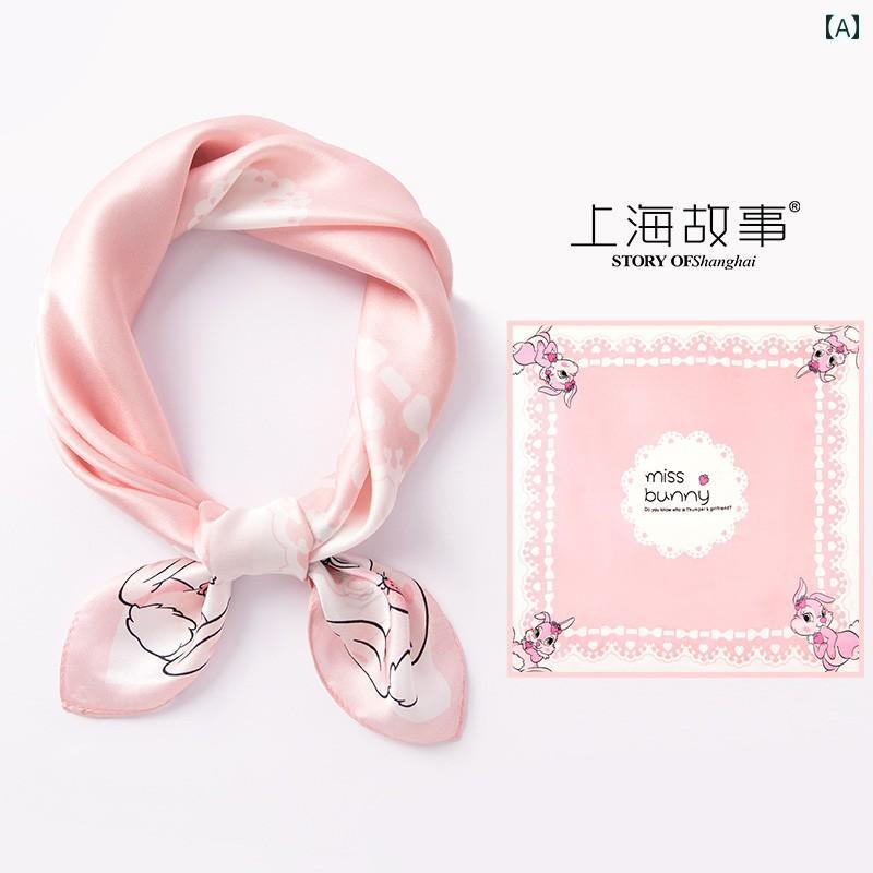 プレゼント オシャレ バッグ カバン 物語の 柔らかい 肌に 優しい 子供用 100 % シルクスカーフ 女の子 2025 ネック 保護 ベビー ベビー 小さい 正方形 タオル
