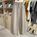 ナチュラルコーデ ワイドパンツ アラサー 大人 韓国 2025夏の ファッション レトロ ハイウエスト スリム レジャー バルーンパンツ マチェーテ パンツ レディース