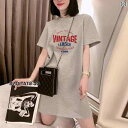 Aライン スカート レディース Tシャツ ワンピース カジュアル ゆったり 半袖 2024 夏 大きいサイズ MM ショート スカート ミディアム ロング スリミング エイジレス ドレス(4)