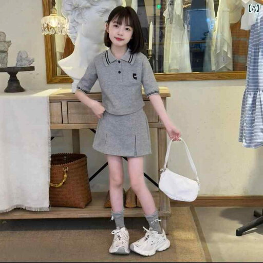Aライン スカート レディース 女の子 夏の カジュアル スポーツ スーツ 2025 夏の スタイル Mと Lの 子供の ファッション 半袖 Tシャツ パンツ スカート ツーピース スーツ Aライン スカート レディース 女の子 夏の カジュアル スポーツ スーツ 2025 夏の スタイル Mと Lの 子供の ファッション 半袖 Tシャツ パンツ スカート ツーピース スーツ