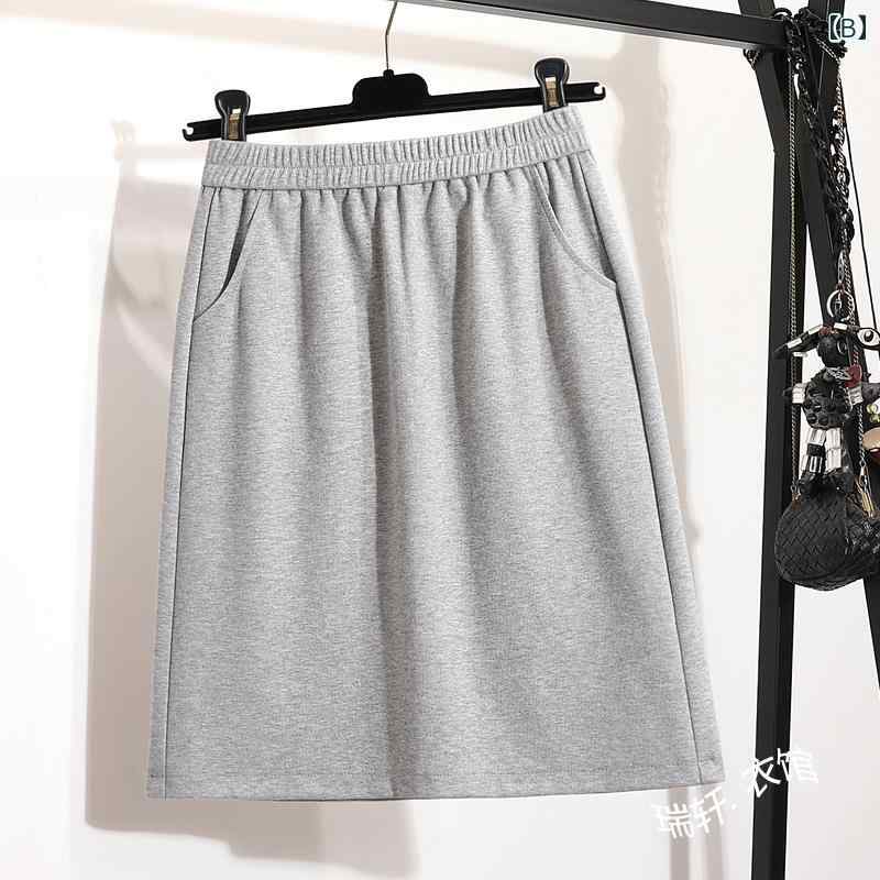 Aライン スカート レディース 伸縮性の ある ウエスト カジュアル スカート 小さい ストレート スカート スカート 女性 春夏 膝丈 スカート スポーツ スカート ペンシル スカート