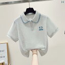 Aライン スカート レディース 女子 中学生の 夏の 女の子 ドレス ポロ カラー 半袖 デニムスカート スーツ スカート 高校生